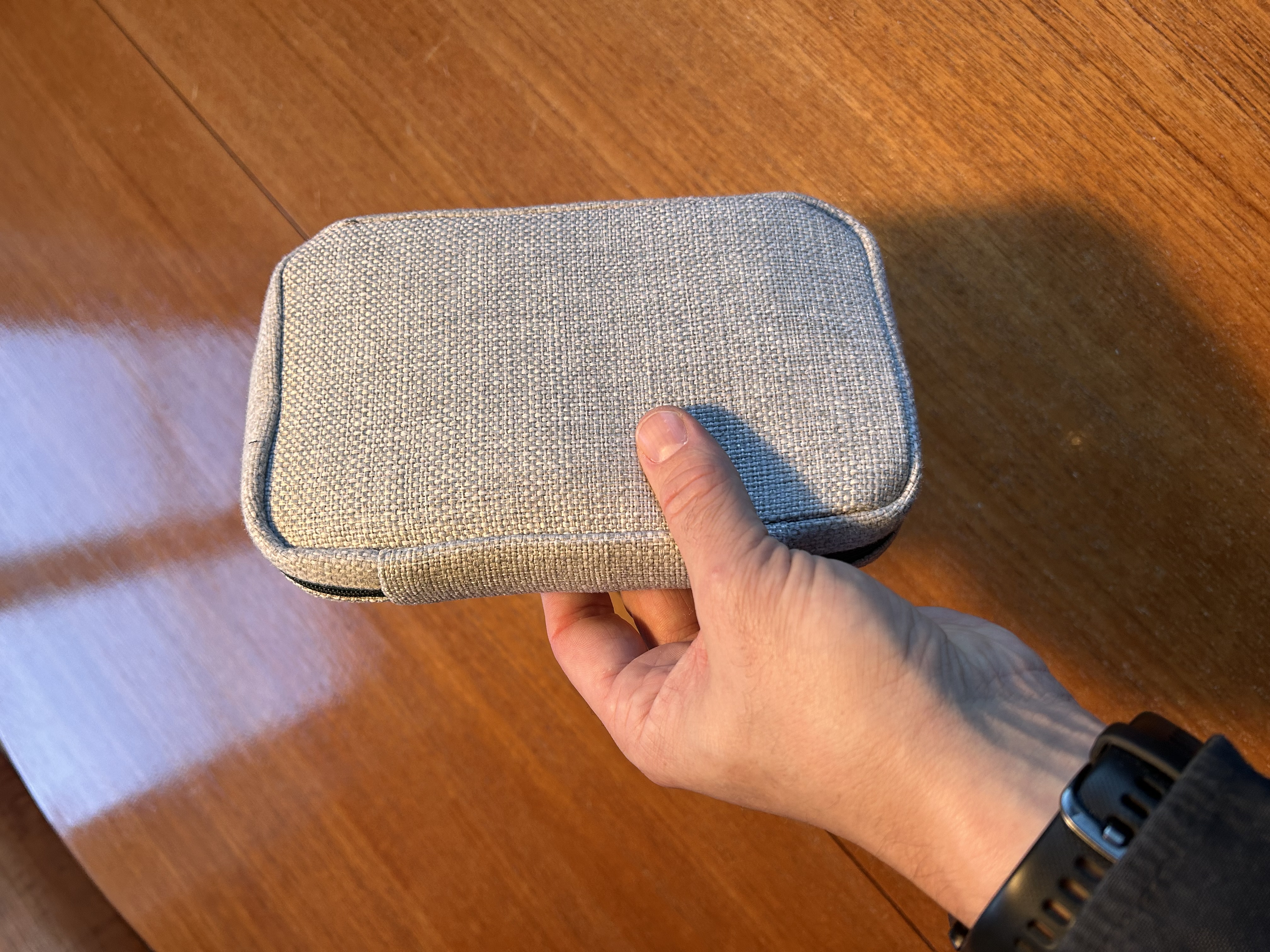 Closed view of organizer